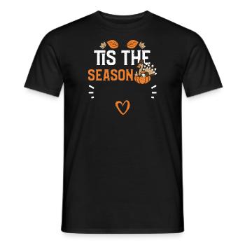 Tis The Season - Thanksgiving - Men's T-Shirt - black - Front - AI Model Male 178 light (178cm)