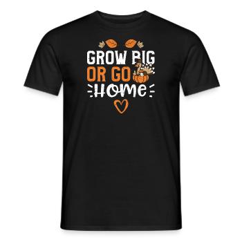 Grandir ou rentrer à la maison - Thanksgiving - T-shirt homme - noir - Devant - AI Model Male 178 light (178cm)