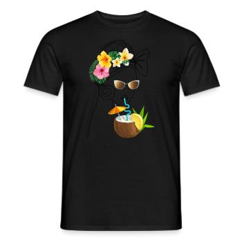 Club Tropicana - Men's T-Shirt - black - Front - AI Model Male 178 light (178cm)