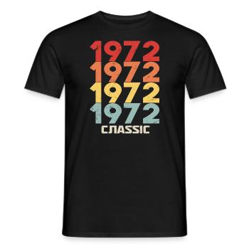 1972 Jubiläum im klassischen Vintage-Stil 1972 - Männer T-Shirt - Schwarz - Vorne - AI Model Male 178 light (178cm)