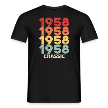 1958 Jubiläum im klassischen Vintage-Stil 1958 - Männer T-Shirt - Schwarz - Vorne - AI Model Male 178 light (178cm)