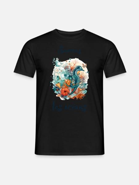 L'hippocampe - T-shirt homme - noir