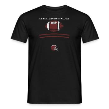 Ein Meisterschaftsspielfeld - Männer T-Shirt - Schwarz - Vorne - AI Model Male 178 light (178cm)