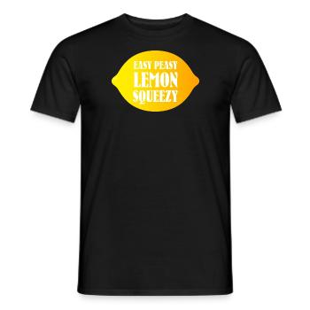 Easy Peasy Lemon Squeezy Lemonade Summer - Men's T-Shirt - black - Front - AI Model Male 178 light (178cm)