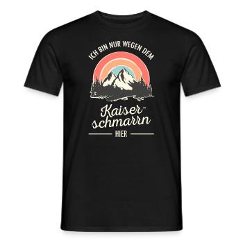 Nur Wegen Dem Kaiserschmarrn Hier Retro Berge - Männer T-Shirt - Schwarz - Vorne - AI Model Male 178 light (178cm)