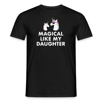 Magical Like My Daughter Unicorn - Men's T-Shirt - black - Front - AI Model Male 178 light (178cm)