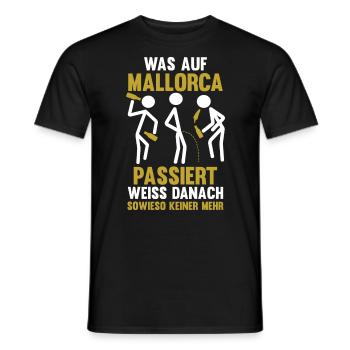 Party Urlaub Mallorca - Männer T-Shirt - Schwarz - Vorne - AI Model Male 178 light (178cm)