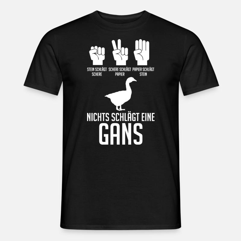 Gans Gänse - Männer T-Shirt - Schwarz