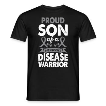 Son of Parkinson's Disease Warrior Consciousness - Men's T-Shirt - black - Front - AI Model Male 178 light (178cm)