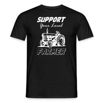 Support Your Local Farmer - Männer T-Shirt - Schwarz - Vorne - AI Model Male 178 light (178cm)