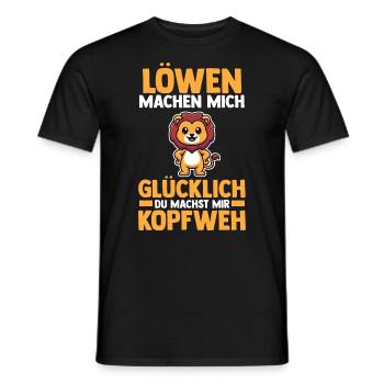 Löwe Löwen - Männer T-Shirt - Schwarz - Vorne - AI Model Male 178 light (178cm)