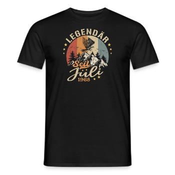 Juli 1968 Jahrestag Juli 1968 Juli - Männer T-Shirt - Schwarz - Vorne - AI Model Male 178 light (178cm)