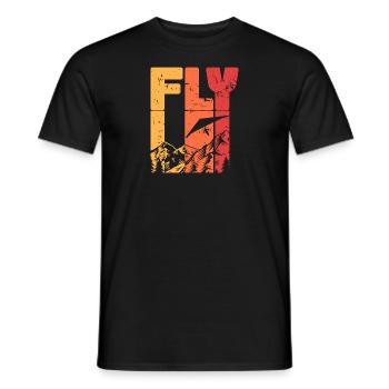 Fliegen, Drachenfliegen | Extremsportarten - Männer T-Shirt - Schwarz - Vorne - AI Model Male 178 light (178cm)