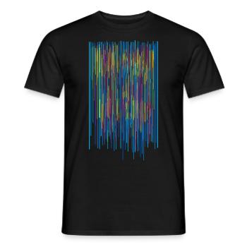 Colors Stripe Pattern - Vertical Structure - Men's T-Shirt - black - Front - AI Model Male 178 light (178cm)