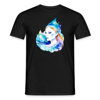 Princesse Sirène Reine des glaces - T-shirt homme - noir - Devant - AI Model Male 178 light (178cm)