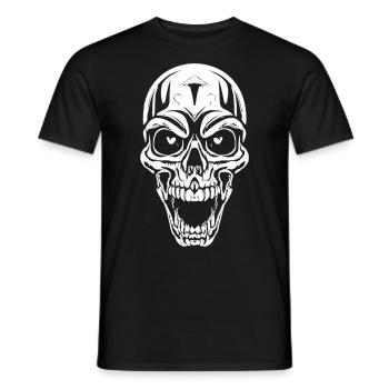 Perfekter Totenkopf für Gothic Fans - Männer T-Shirt - Schwarz - Vorne - AI Model Male 178 light (178cm)