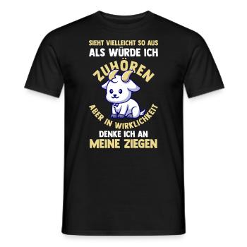 Ziege Ziegenbauer Bauernhof Landwirt Bauer Ziegen - Männer T-Shirt - Schwarz - Vorne - AI Model Male 178 light (178cm)