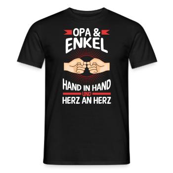 Großvater Opa und Enkel - Männer T-Shirt - Schwarz - Vorne - AI Model Male 178 light (178cm)