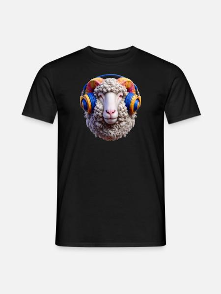 Groove Fleece - Woolen Tunes - Männer T-Shirt - Schwarz