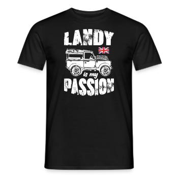 Landy is My Passion - Men's T-Shirt - black - Front - AI Model Male 178 light (178cm)