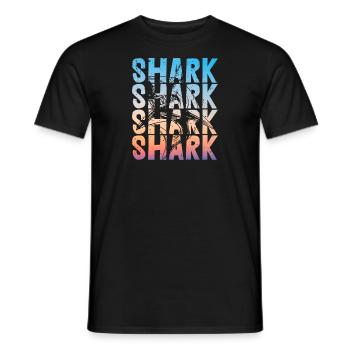 Vintage Shark Summer | Shark Lovers - Men's T-Shirt - black - Front - AI Model Male 178 light (178cm)