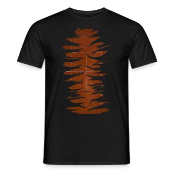 Chemise de tennis Saison Terre Battue - T-shirt homme - noir - Devant - AI Model Male 178 light (178cm)