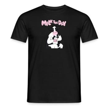 Melken Sie den Tag - Männer T-Shirt - Schwarz - Vorne - AI Model Male 178 light (178cm)