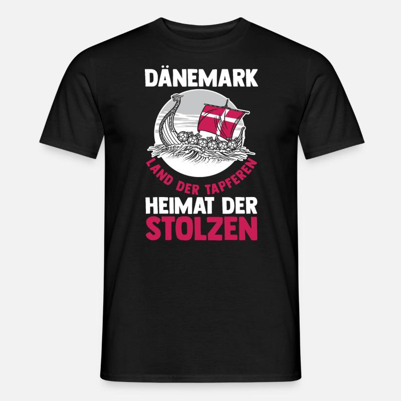 Dänen Dänisch Dänemark - Männer T-Shirt - Schwarz