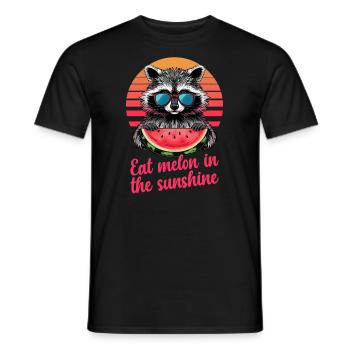 Mignon raton laveur raton laveur nature bébé raton laveur forêt - T-shirt homme - noir - Devant - AI Model Male 178 light (178cm)