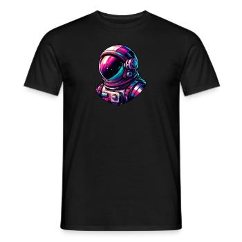 Espace astronaute coloré - T-shirt homme - noir - Devant - AI Model Male 178 light (178cm)