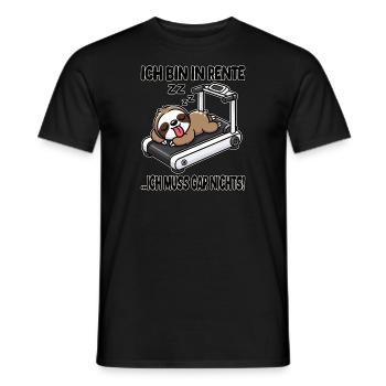 I'm retired, I don't have to do anything - Men's T-Shirt - black - Front - AI Model Male 178 light (178cm)