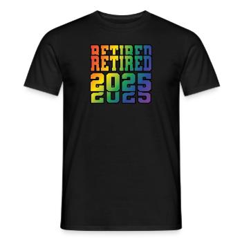 Retired 2025 Retirement - Männer T-Shirt - Schwarz - Vorne - AI Model Male 178 light (178cm)