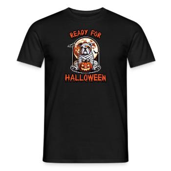 Bereit fur Halloween mit Bulldogge - Männer T-Shirt - Schwarz - Vorne - AI Model Male 178 light (178cm)