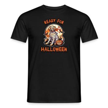 Ready for Halloween Golden Retriever - Men's T-Shirt - black - Front - AI Model Male 178 light (178cm)