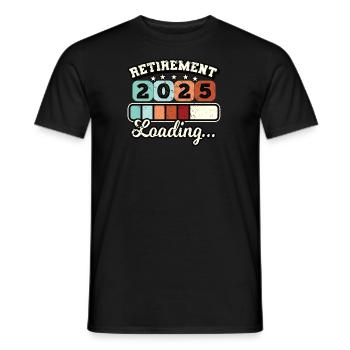 Ruhestand 2025 Laden Retro - Männer T-Shirt - Schwarz - Vorne - AI Model Male 178 light (178cm)