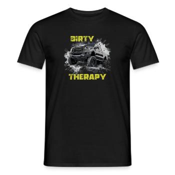 Pick-up 4x4 Dirty Therapy Offroad - T-shirt homme - noir - Devant - AI Model Male 178 light (178cm)