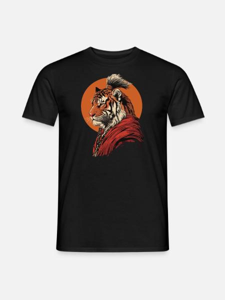 Tiger Mönch - Männer T-Shirt - Schwarz
