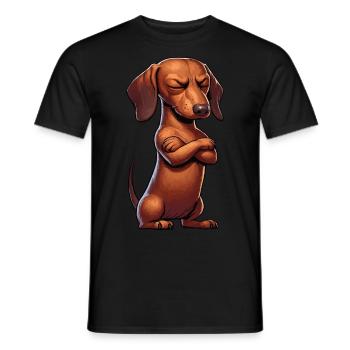 Dackel Dackelbesitzer Dackelliebhaber Dachshund - Männer T-Shirt - Schwarz - Vorne - AI Model Male 178 light (178cm)