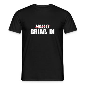 Bayrischer Dialekt Griaß di Bayrisch - Männer T-Shirt - Schwarz - Vorne - AI Model Male 178 light (178cm)