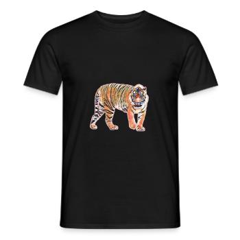 Tiger - T-shirt homme - noir - Devant - AI Model Male 178 light (178cm)
