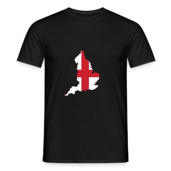 Map of England - Men's T-Shirt - black - Front - AI Model Male 178 light (178cm)