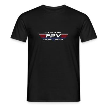 FPV Drone Drone Pilote de drone Pilote de drone Pilote de drone - T-shirt homme - noir - Devant - AI Model Male 178 light (178cm)