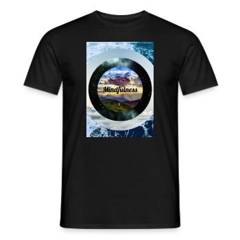 Mindfulness - Men's T-Shirt - black - Front - AI Model Male 178 light (178cm)