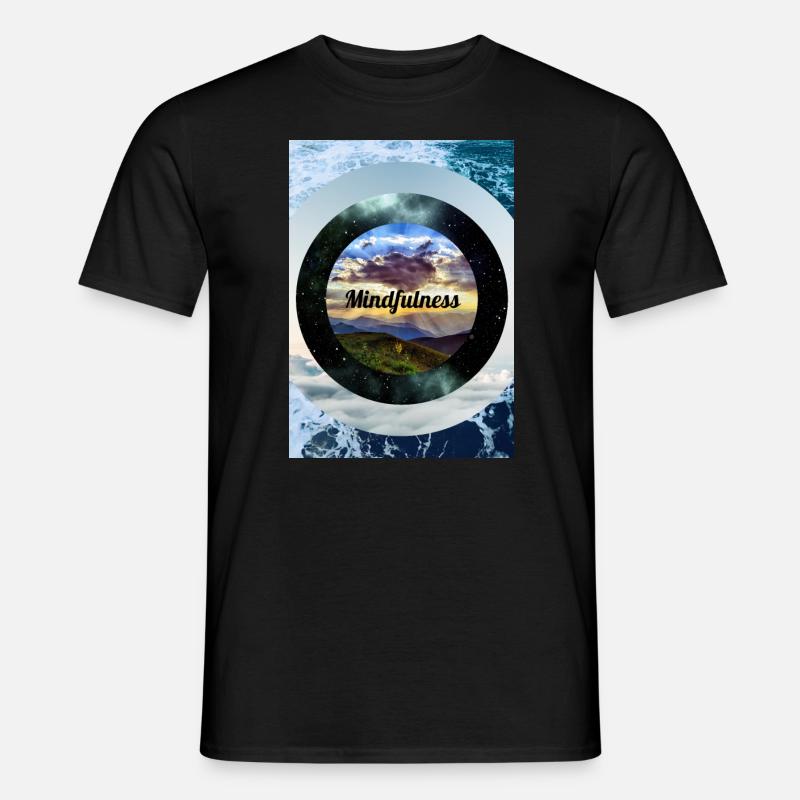 Achtsamkeit - Männer T-Shirt - Schwarz