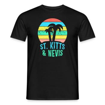 ST. KITTS & NEVIS - Men's T-Shirt - black - Front - AI Model Male 178 light (178cm)