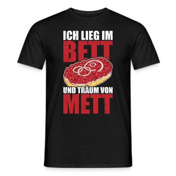 Mettbrötchen - Männer T-Shirt - Schwarz - Vorne - AI Model Male 178 light (178cm)