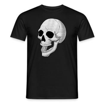 SKULL SKULL SKELETON SKULL DEATH GRAVE HALLOWEEN - Men's T-Shirt - black - Front - AI Model Male 178 light (178cm)