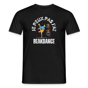 JE PEUX PAS JAI BREAKDANCE - T-shirt homme - noir - Devant - AI Model Male 178 light (178cm)