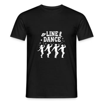 La danse en ligne : mon hobby - ma passion - mon truc - T-shirt homme - noir - Devant - AI Model Male 178 light (178cm)