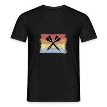 Gerade vintage dart - Männer T-Shirt - Schwarz - Vorne - AI Model Male 178 light (178cm)